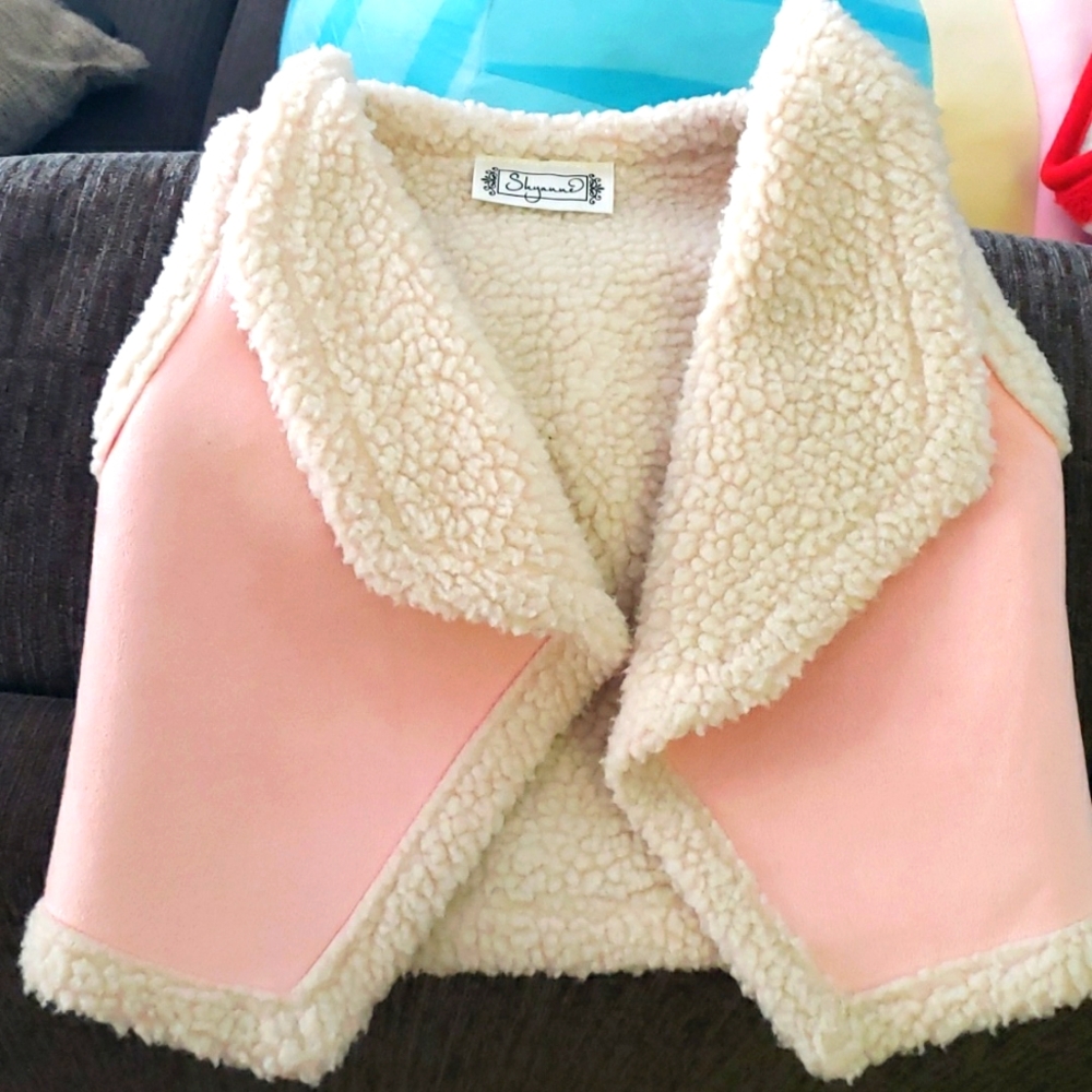 Girls toddler sherpa vest
